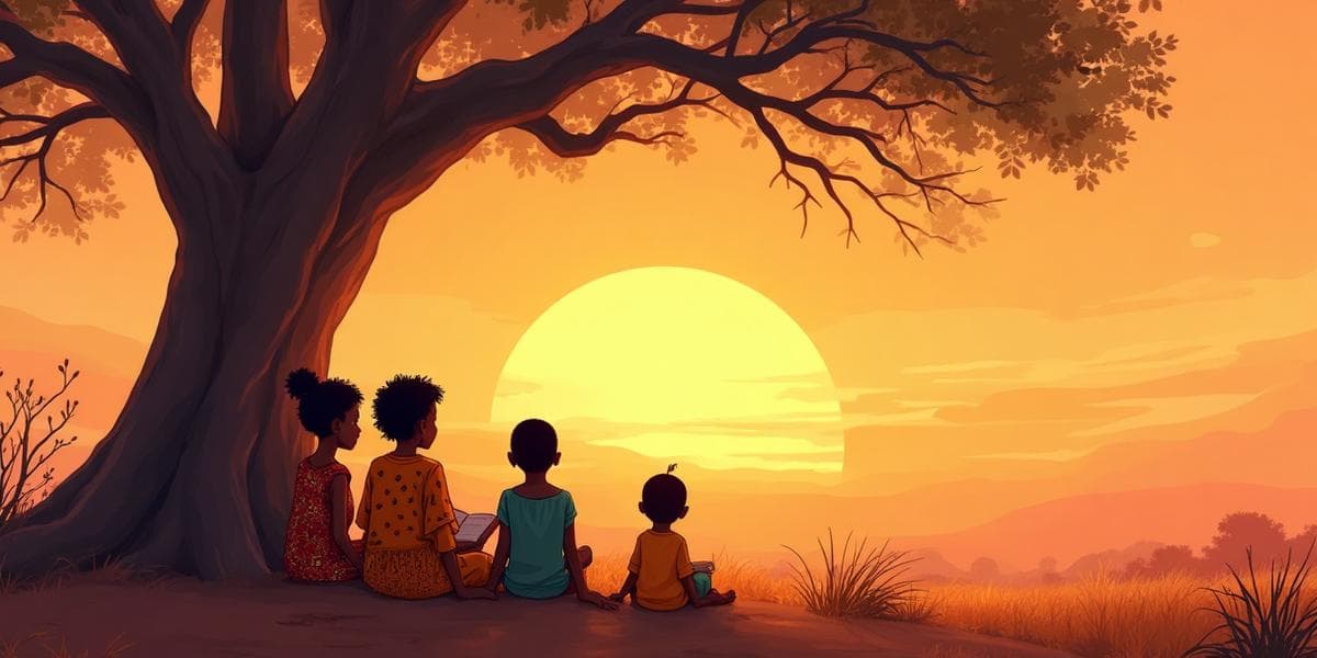 Enfants sous un baobab